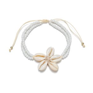 Bohemian-style Natural Shell Ankle Bracelet For Vacation Looks