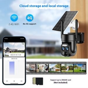 Solar 8x Zoom Camera Surveillance 4Gwifi Full Color Night Vision