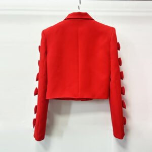 Light Luxury Heavy Industry Bow Special-interest Design Slim Short Coat