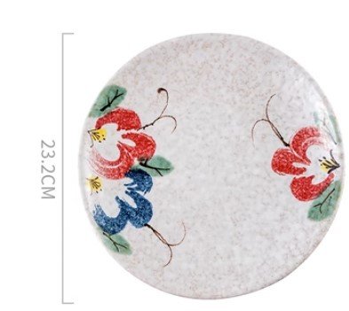 Ceramic Plate Sushi Home Round Western Food Steak Plate - Image 8