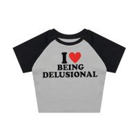 Alphabet Streetwear ShortSlim-fit Women's T-shirt For Foreign Trade European And American Style