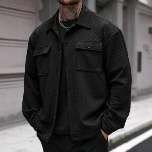 Men's Casual Jacquard Large-pocket Jacket