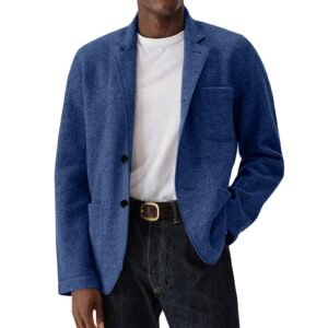 Men's Solid-Color Casual All-Match Wool Coat