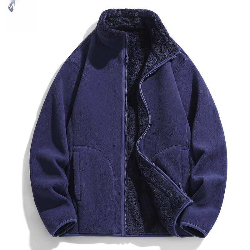 Lambswool Fleece Jacket Double Sided Fleece Coat - Image 5