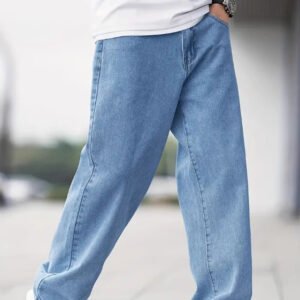 Men's Denim Loose Straight Casual Trousers