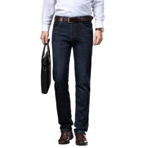 Stretch Jeans Autumn And Winter Loose Plus Size Business Casual Pants