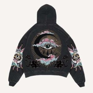 Men's Printed Long Sleeved Hooded Sweatshirt