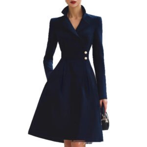 Lady French High-end Elegant Luxury Fashion Slim Pocket Dress