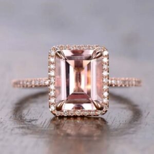 Luxury Champagne Zircon Engagement Wedding Rings For