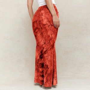 Body-hugging Printed Low-waist European And American Fishtail Skirt For Women