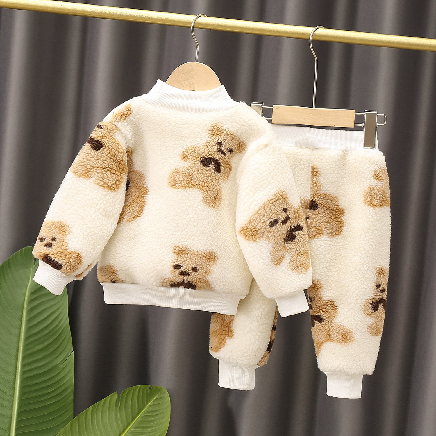 Baby Boy's Western Style Autumn And Winter Clothes Children's Casual Sweatshirt Two-piece Set - Image 8
