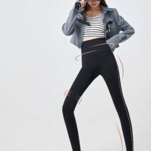 Line Dungarees Thick Shark Pants High Waist Hip Lift Leggings