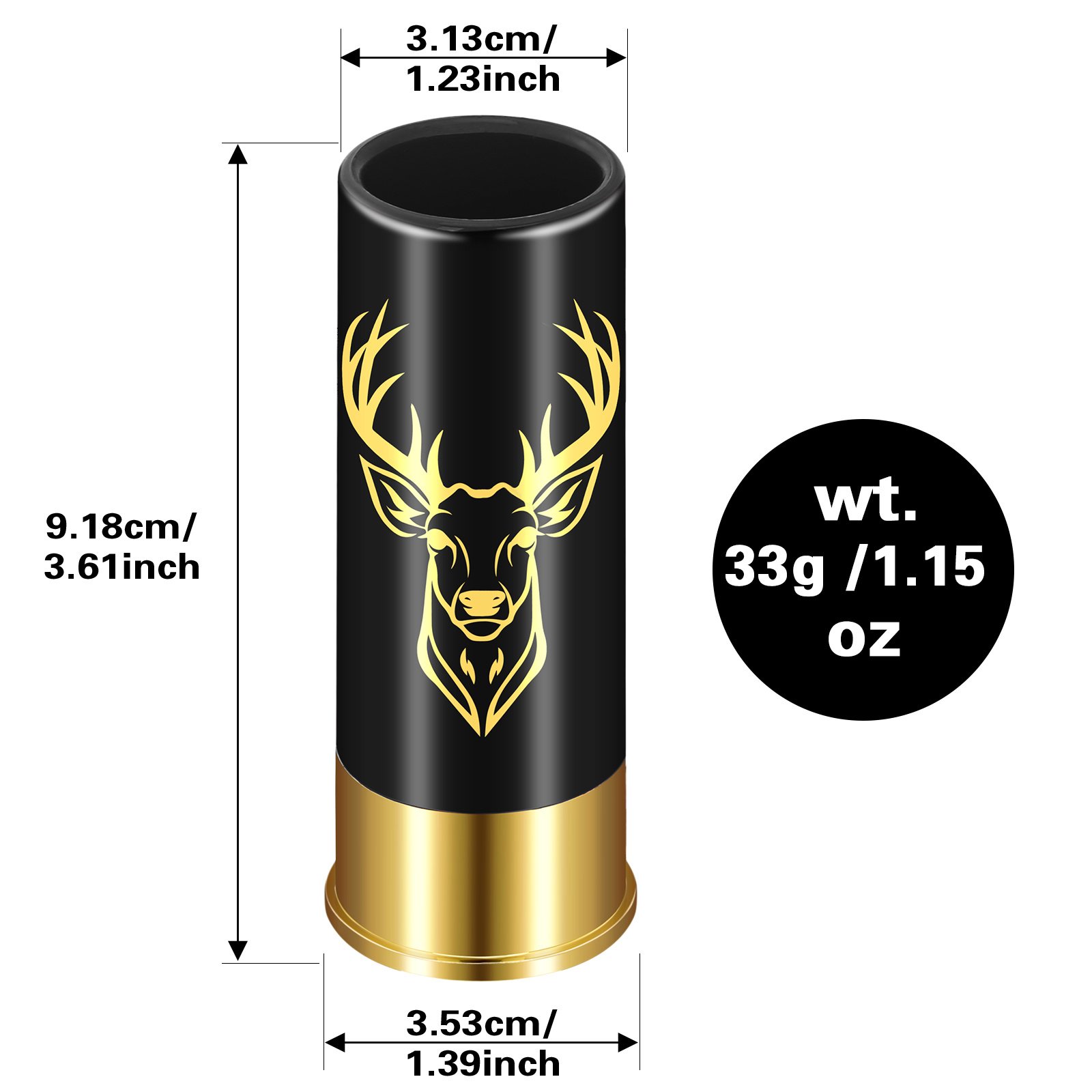 4 Deer Heads 1.5 Ounces - Reusable High-quality Plastic Bullet Cup, Suitable For Whiskey, Cocktails, And Wine, Perfect For Bars, Parties, And Gifts - Image 3