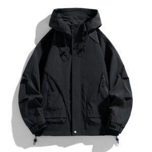 Spring And Autumn High-grade Simple Versatile Trench Coat Windproof Hood Jacket