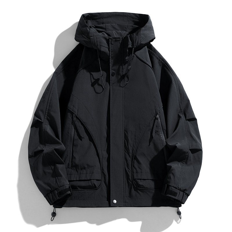 Spring And Autumn High-grade Simple Versatile Trench Coat Windproof Hood Jacket - Image 2