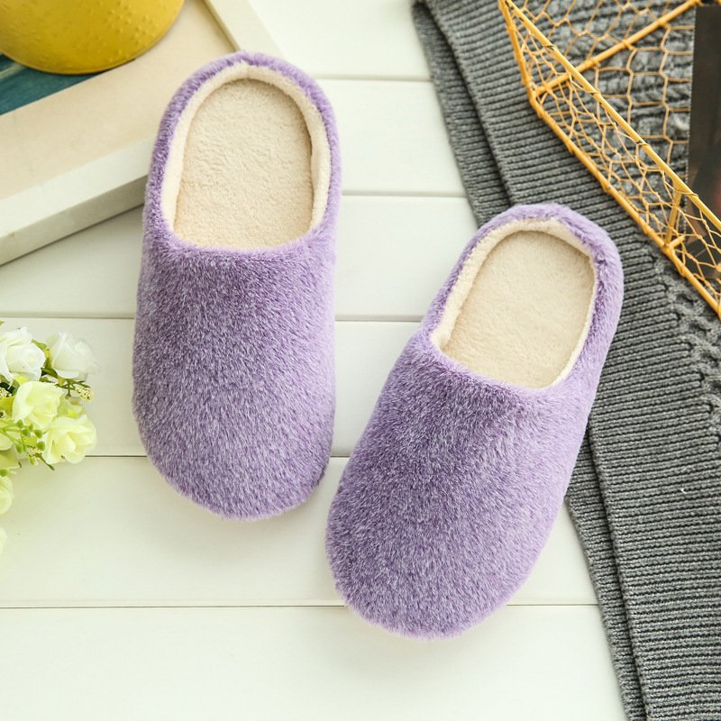 Fleece Soft Sole Silent Japanese Style Slippers - Image 3