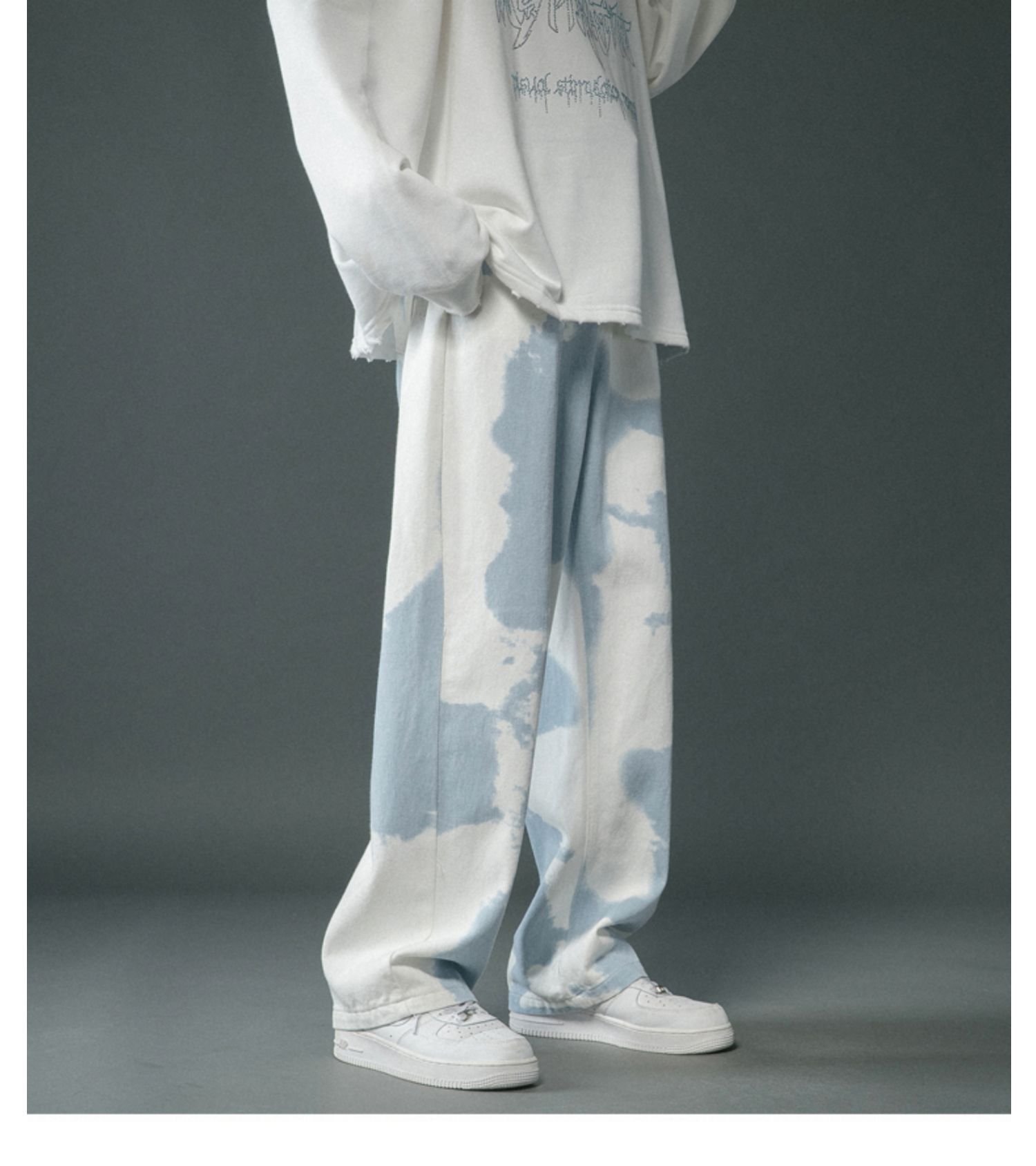 Tie Dyed Denim Straight Leg Pants For Boys - Image 3