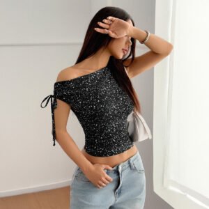 Spicy Girl Sexy Polka-Dot Sleeveless Tank Top Women's T-Shirt