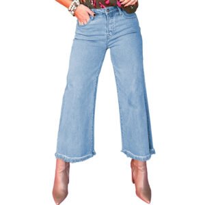 European And American Leisure Versatile High Waist Zipper Jeans