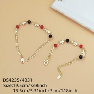 Light-luxury High-end Lucky-bead Elephant Bracelet For Women