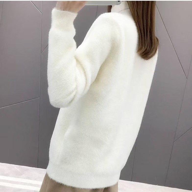 Women's Half Turtleneck Solid Color Bottoming Shirt - Image 3