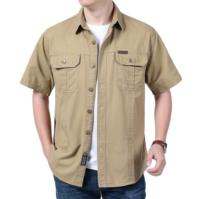 Solid Color Shirt Loose Half Sleeve Coat