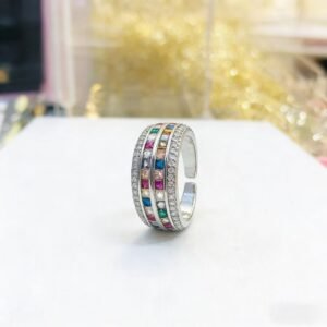 Versatile Copper Zircon Electroplated Real Gold Color Ring For Women