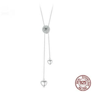 Affection Necklace S925 Sterling Silver Platinum-Plated Versatile Fashionable Pendant For Women