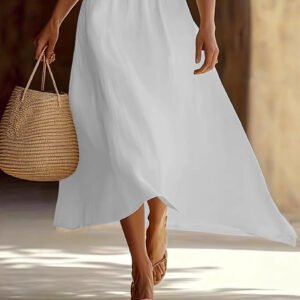New Slim Elegant Long V-neck Dress For Women With A Distinctive Personalized Design