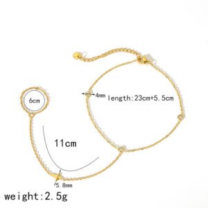 Women's European And American Titanium Steel Rhinestone Zircon Anklet