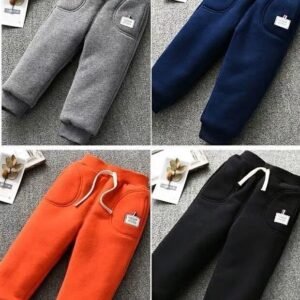 Baby Cotton Pants Ankle Banded Pants 0-6 Years Old Padded Fleece Trousers