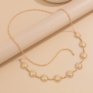 Fashion SUNFLOWER Waist Chain Female Special-interest Design