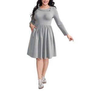 Mid-length Knitted Dress With Pockets On Both Sides
