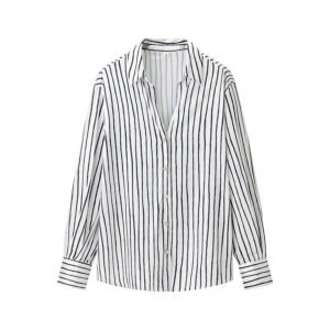 Women's Fashion Versatile Single Button Satin Texture Shirt