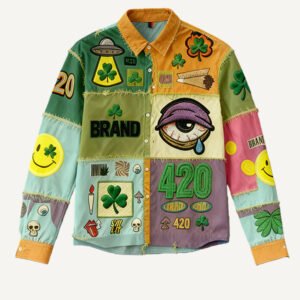 Fashion Casual Printed Polyester Shirt