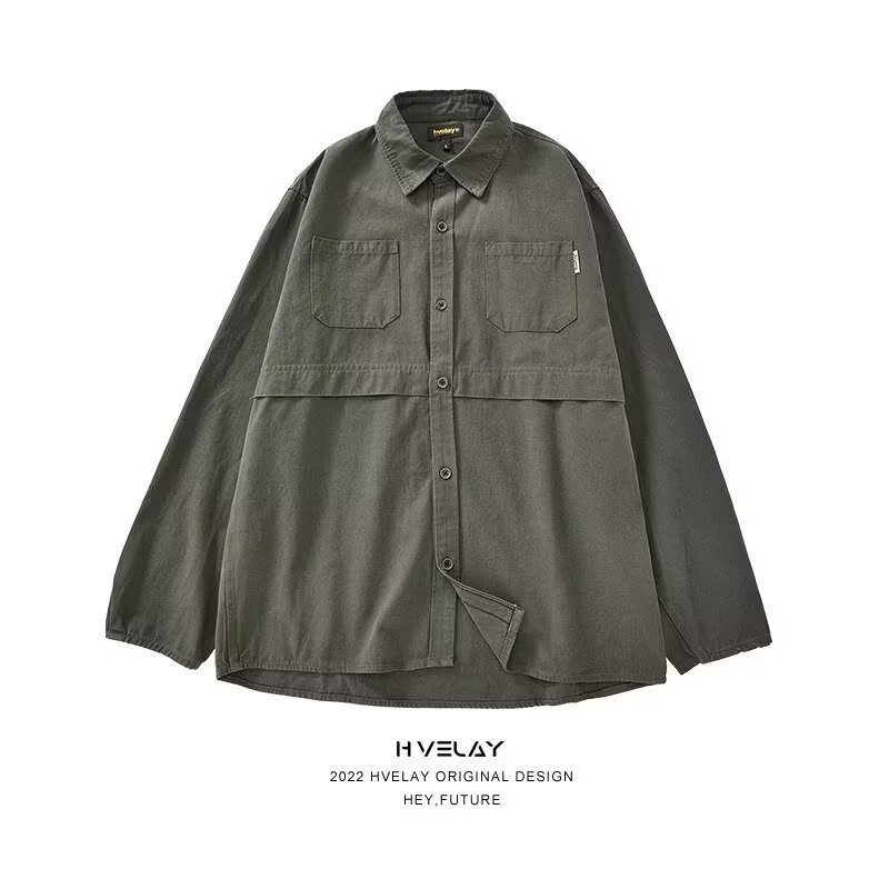 Loose Fit Men's Long Sleeve Japanese Casual Versatile Jacket - Image 3