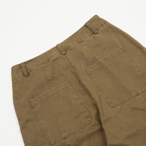 Punk Washed And Worn Loose Straight Cargo Men Trousers