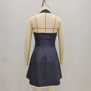 Waist-Cinched Slimming Butterfly-Knot Halter Dress