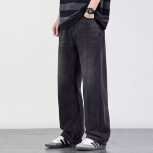 Vintage High-street Straight-leg Loose Wide-leg Jeans