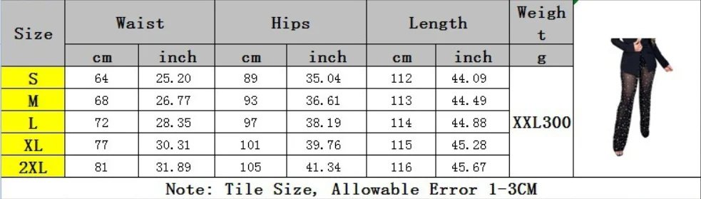 Women's Autumn And Winter Clothing Rubber Mesh Foam Beads Decorative Wide Leg Beaded Trousers With Underpants - Image 7