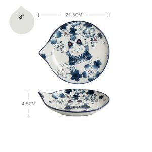 Cute Cat Plate Home Creative Ceramics