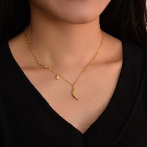 925 Sterling Silver Minimalist Feather   Ginkgo Leaf Necklace With A Luxe Finish