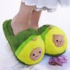 Stuffed Avocado Pineapple Dragon Fruit Slippers Women