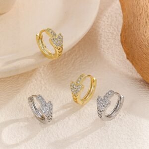 Fashion Women's Jewelry Copper Plated Real Gold Earrings