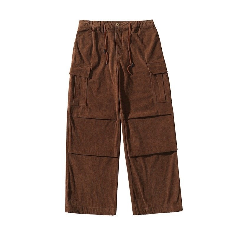 Autumn And Winter Straight Casual Wide-leg Corduroy Overalls Men - Image 5