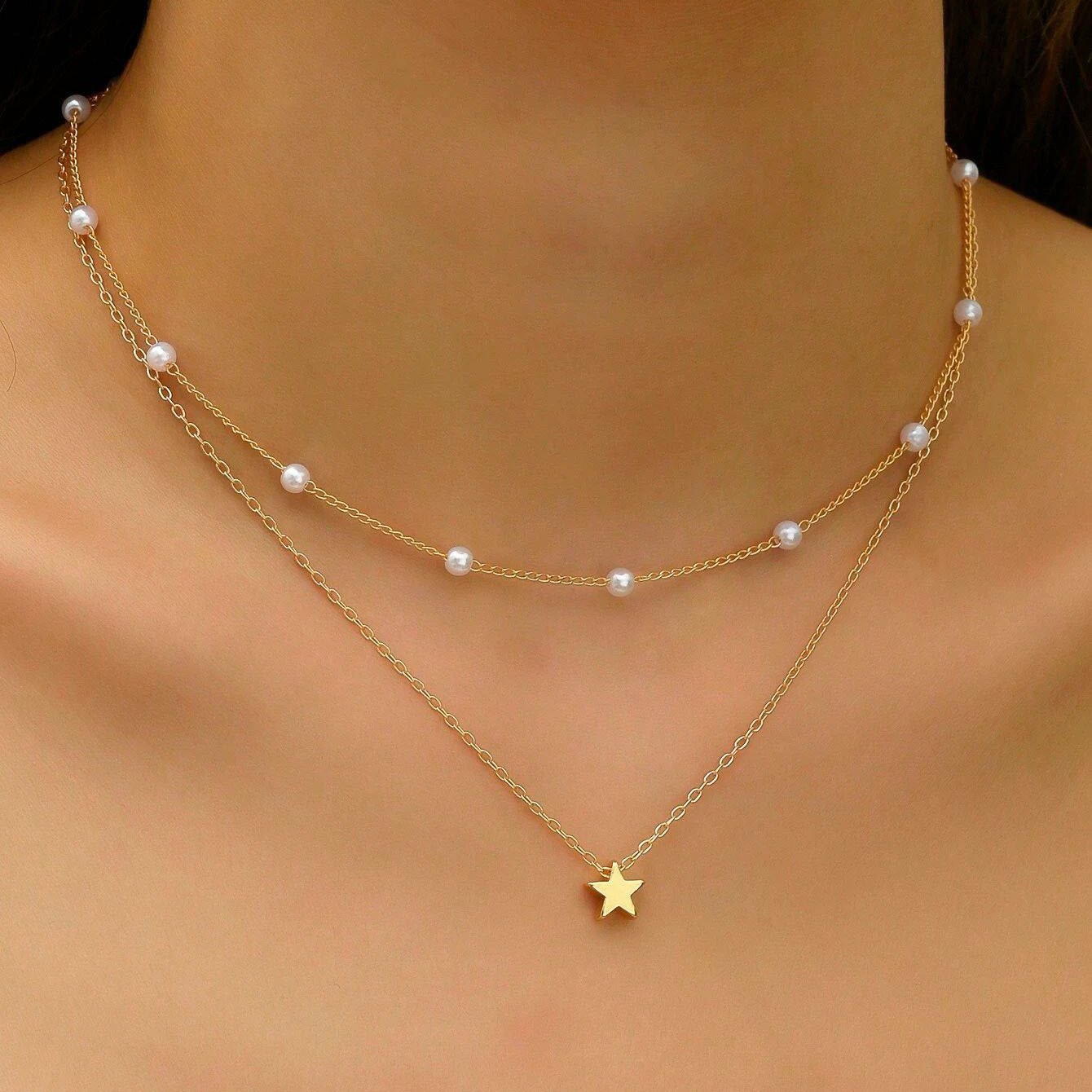 Womens Retro Alloy Layered Clavicle Necklace - Image 8