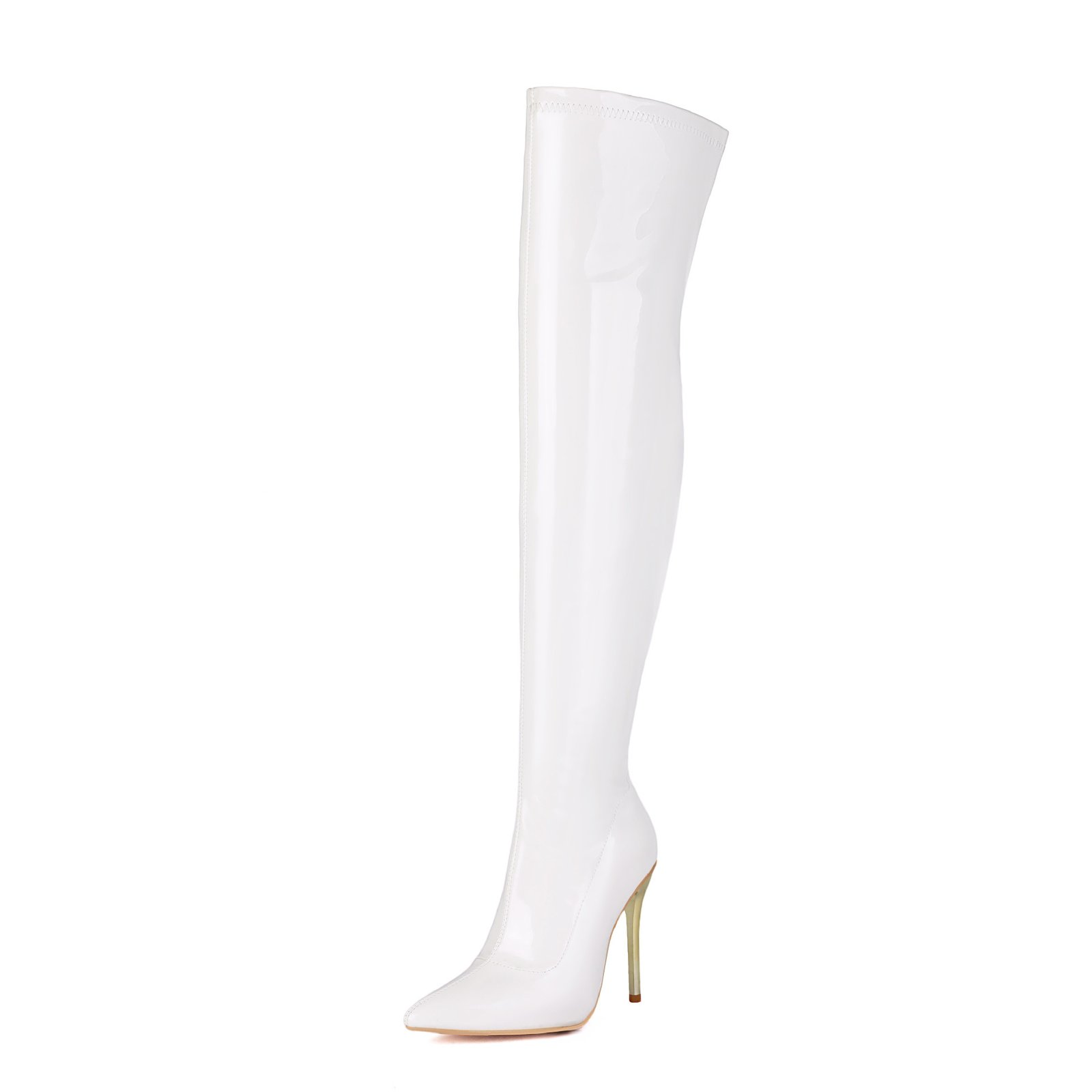 European And American-style Patent Leather Over-the-knee High Heels - Image 6