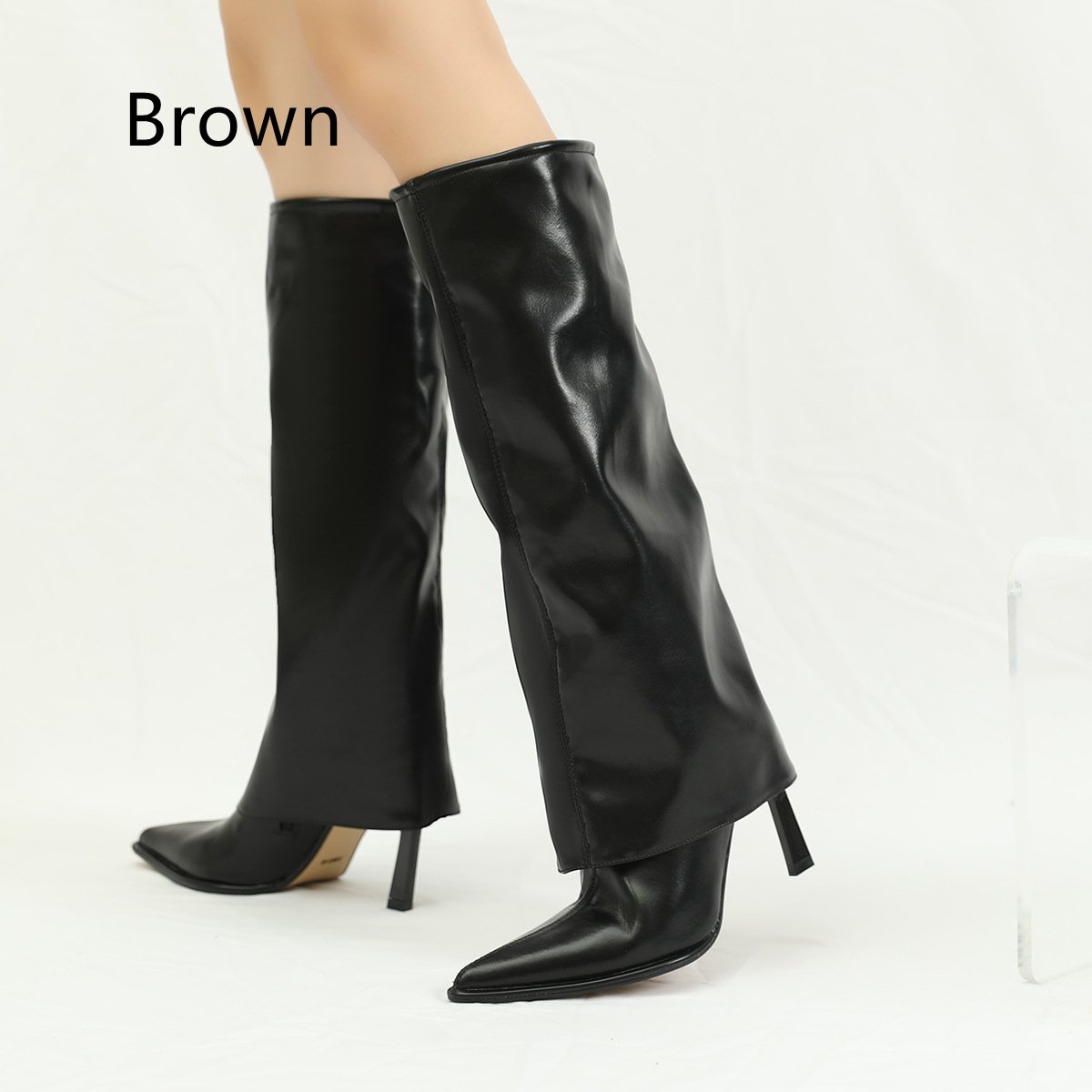 Long Boots Fashion Boots British Style Stiletto Heel Pants High Leg Boot - Image 6