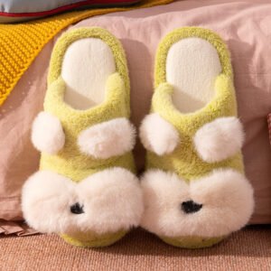 Cotton Slippers Female Indoor Household Warmth Thick-soled Non-slip