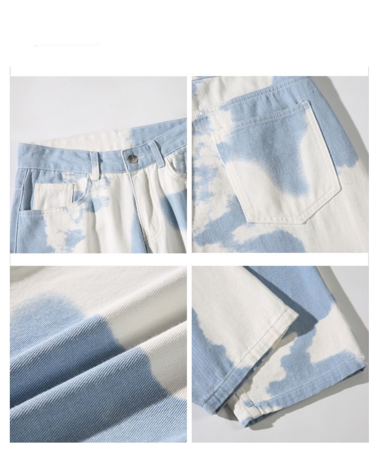 Tie Dyed Denim Straight Leg Pants For Boys - Image 6